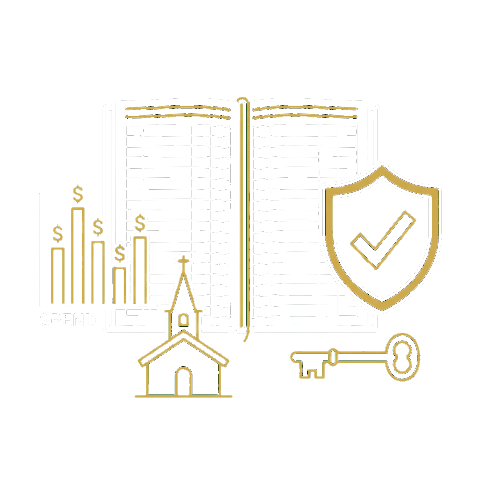 Church leaders reviewing expense overview
