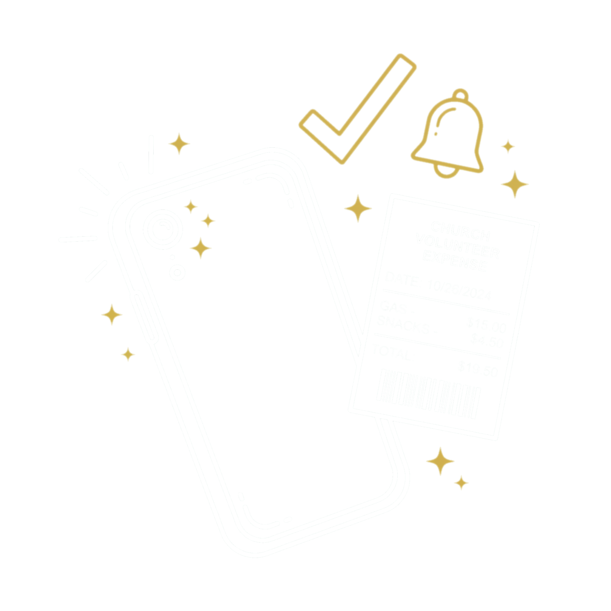 Volunteer photographing a receipt