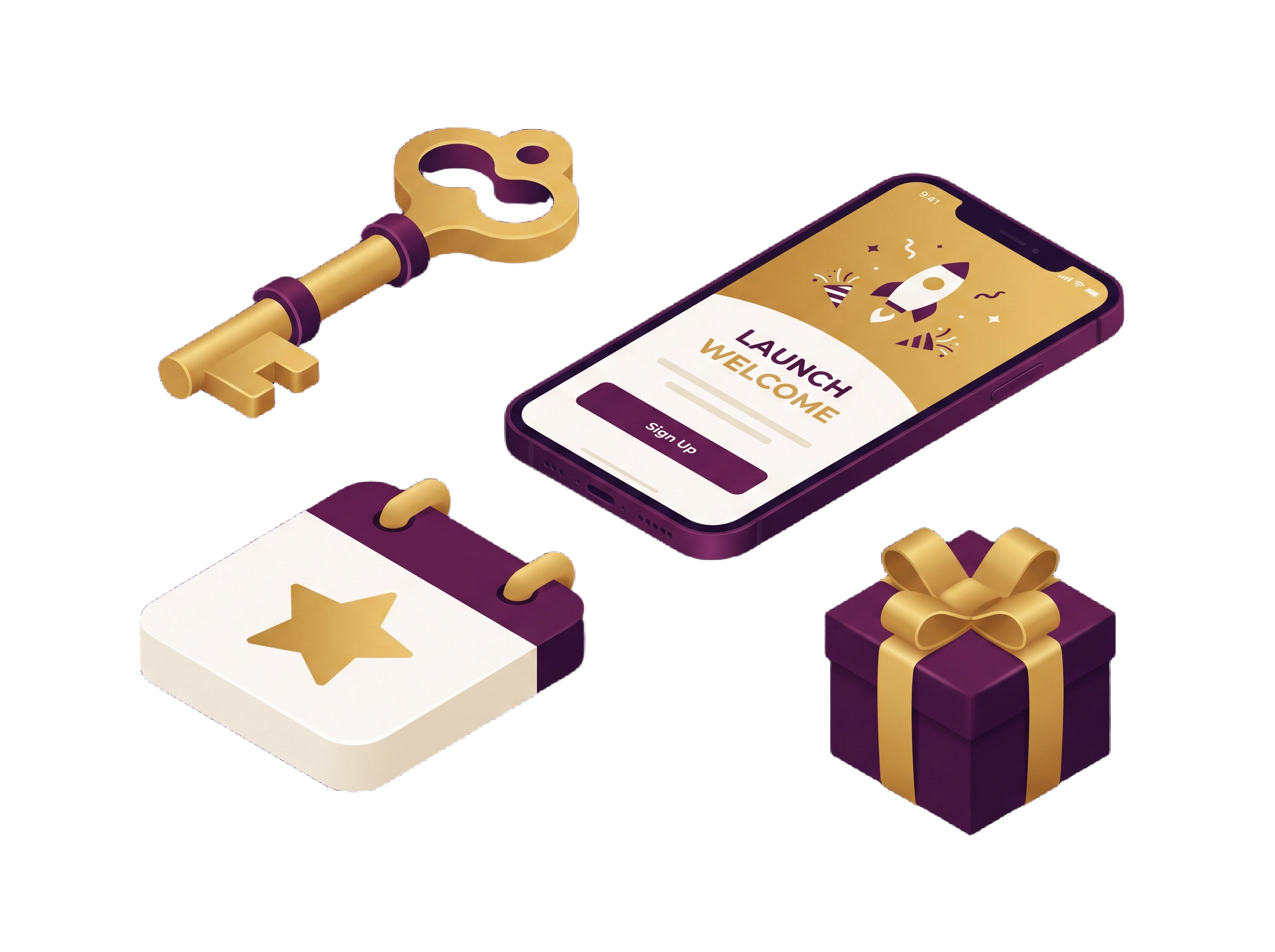 Early access waitlist — isometric illustration