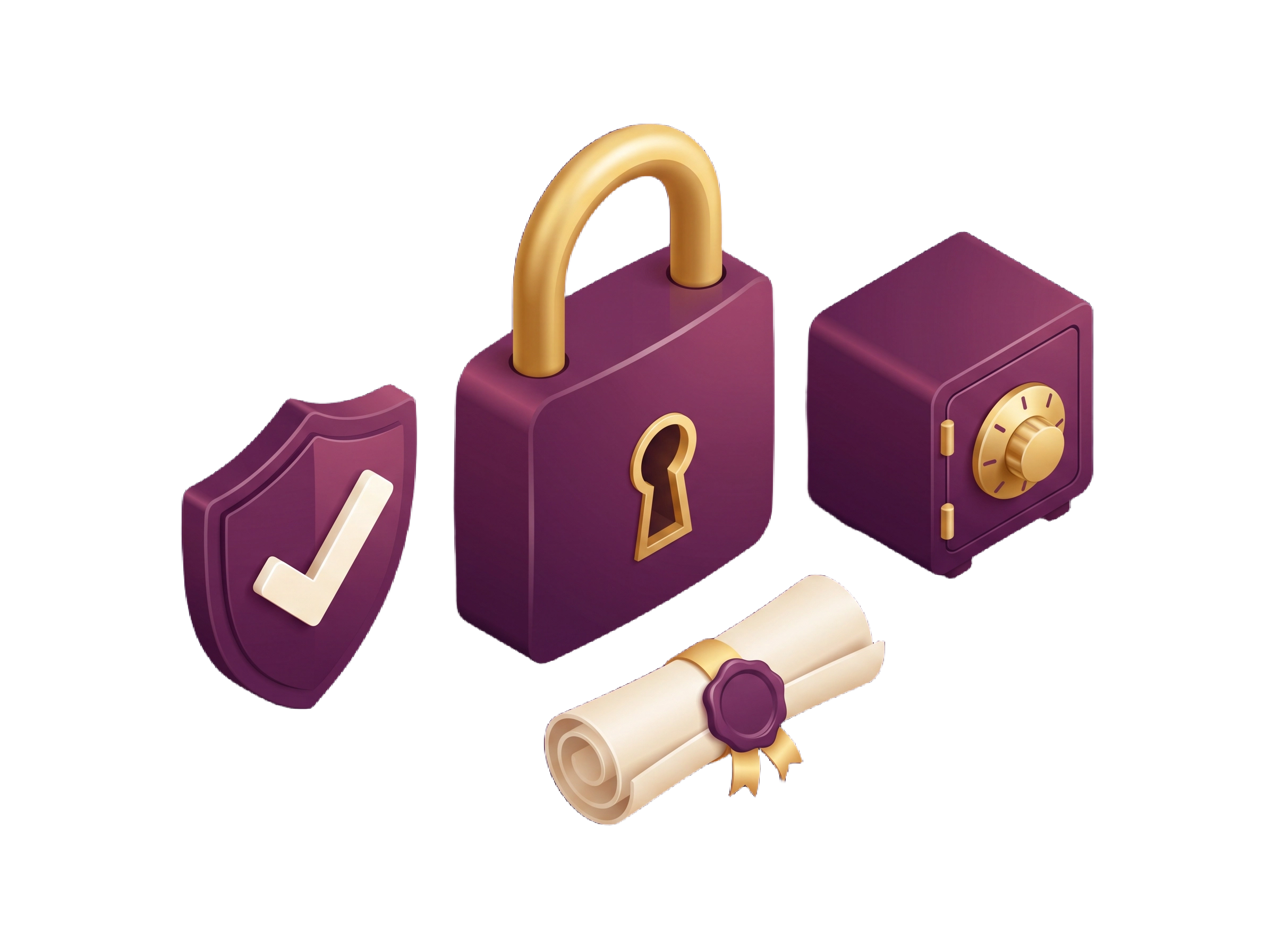 Security and trust — isometric illustration