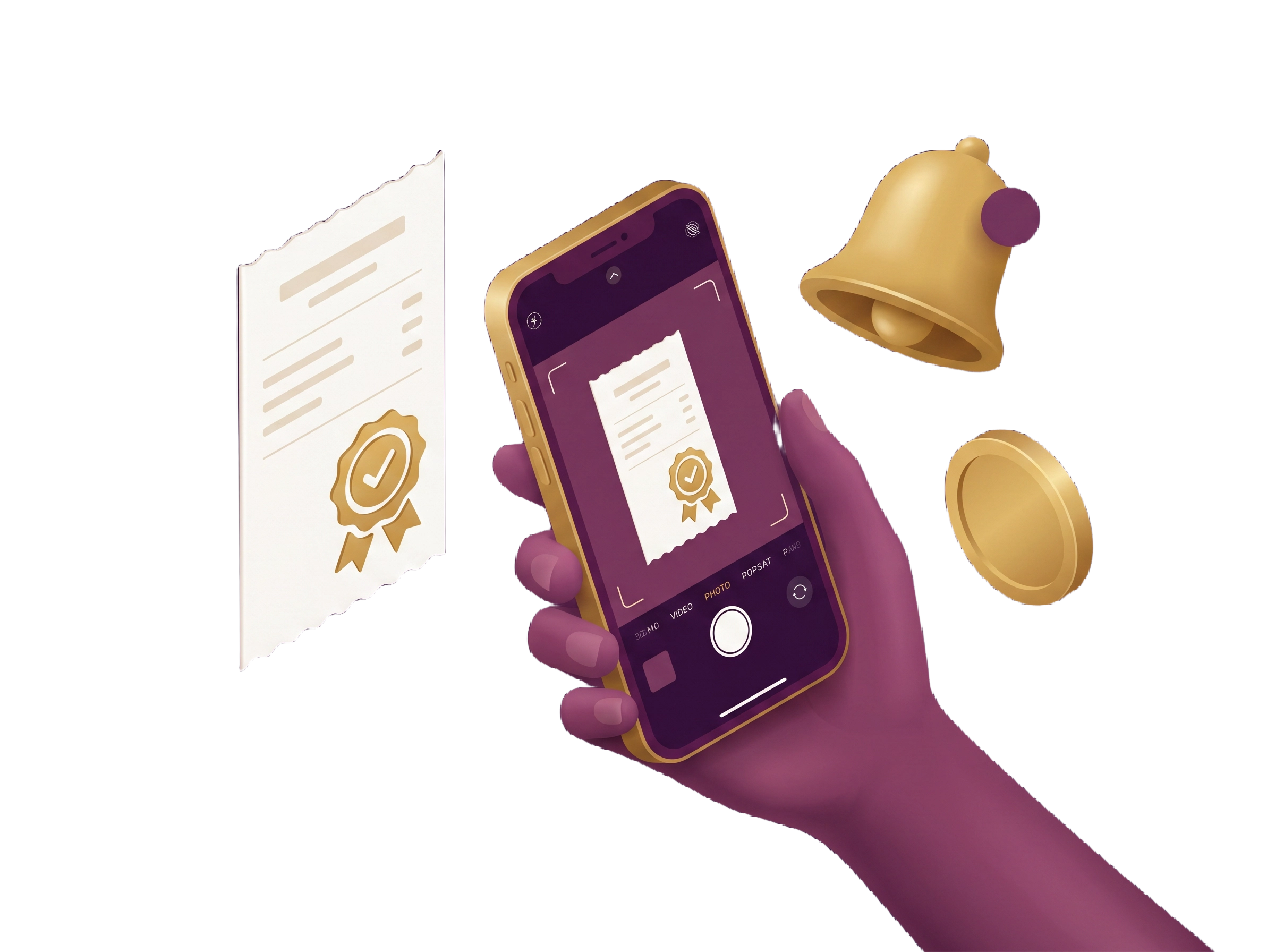 Volunteer photographing a receipt